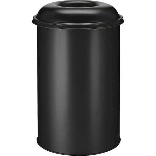 8713631023639 - Sicherheits-Papierkorb Stahl Volumen 200 l HxØ 950 x 600 mm schwarz kaiserkraft