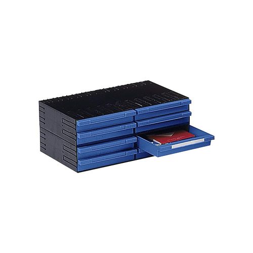 4053133002683 - Schubladenmagazin aus Polystyrol HxBxT 202 x 482 x 3445 mm 8 Schubladen blau kaiserkraft 4053133002683 - Schubladenmagazin aus Polystyrol HxBxT 202 x 482 x 3445 mm 8 Schubladen blau kaiserkraft