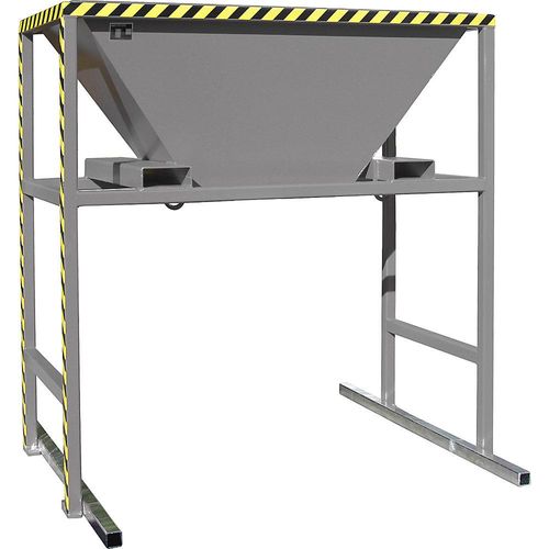 4052462029804 - BTM Befülltrichter Stahlblech mobil und stationär Einfahrtaschen L 1700 x B 1980 x H 2050 mm lackiert mausgrau RAL 7005 4052462029804 - BTM Befülltrichter Stahlblech mobil und stationär Einfahrtaschen L 1700 x B 1980 x H 2050 mm lackiert mausgrau RAL 7005