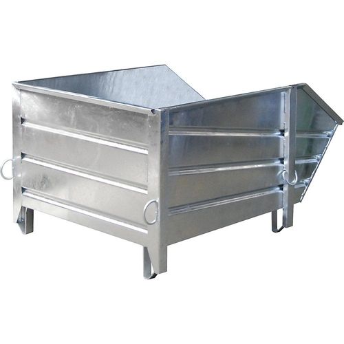 4052462028937 - eurokraft pro Stahlblechbehälter Volumen 1 m³ ohne klappbare Schüttklappe aus profiliertem Stahl feuerverzinkt 4052462028937 - eurokraft pro Stahlblechbehälter Volumen 1 m³ ohne klappbare Schüttklappe aus profiliertem Stahl feuerverzinkt