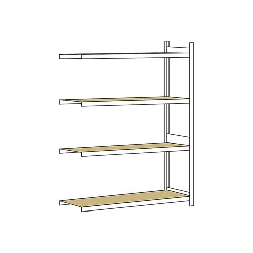 4004514201157 - SCHULTE Weitspannregal mit Spanplatte Höhe 2500 mm Spannweite 1500 mm Anbauregal Tiefe 800 mm