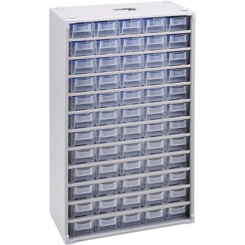 4061753274472 - eurokraft pro Metall-Kleinteilemagazin HxBxT 565 x 300 x 140 mm 60 Schubladen 60 Trennstege