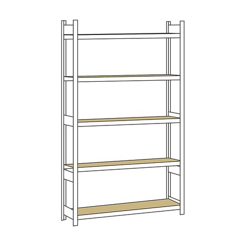 4004514215444 - SCHULTE Weitspannregal mit Spanplatte Höhe 3000 mm Spannweite 1500 mm Grundregal Tiefe 400 mm