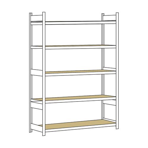 4004514215550 - SCHULTE Weitspannregal mit Spanplatte Höhe 3000 mm Spannweite 2250 mm Grundregal Tiefe 800 mm 4004514215550 - SCHULTE Weitspannregal mit Spanplatte Höhe 3000 mm Spannweite 2250 mm Grundregal Tiefe 800 mm