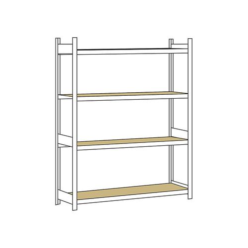 4004514201027 - SCHULTE Weitspannregal mit Spanplatte Höhe 2500 mm Spannweite 2000 mm Grundregal Tiefe 600 mm