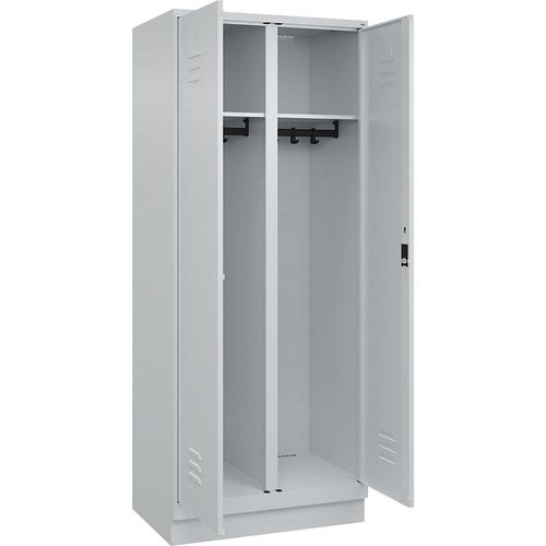 4066681658431 - Schwarz-Weiß-Spind Classic PLUS 1 Abteil lichtgrau HxB 1950 x 800 mm mit Bodensockel Zylinderschloss C+P 4066681658431 - Schwarz-Weiß-Spind Classic PLUS 1 Abteil lichtgrau HxB 1950 x 800 mm mit Bodensockel Zylinderschloss C+P