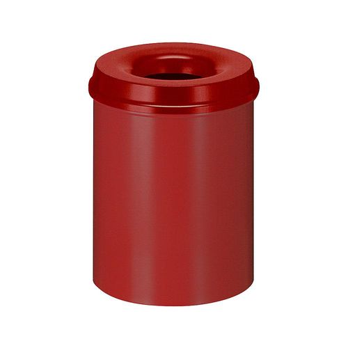 8713631001279 - Abfallsammler für den Innen- & Außenbereich Volumen 15 l selbstlöschender Deckel Ø 255 x H 300 mm Metall rot rot