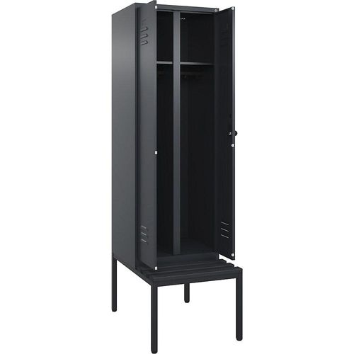 4066681794177 - Schwarz-Weiß-Spind Classic PLUS Sitzbank 1 Abteil grau B 600 mm Sicherheits-Drehriegel untergebaut Kunststoff C+P 4066681794177 - Schwarz-Weiß-Spind Classic PLUS Sitzbank 1 Abteil grau B 600 mm Sicherheits-Drehriegel untergebaut Kunststoff C+P