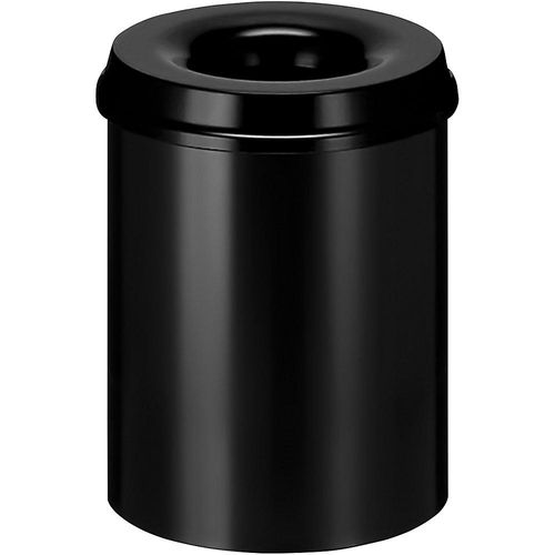8713631001316 - Abfallsammler für den Innen- & Außenbereich Volumen 15 l selbstlöschender Deckel Ø 255 x H 300 mm Metall schwarz schwarz
