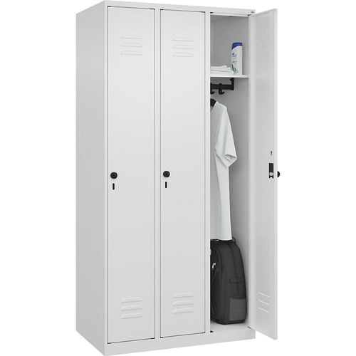 4067521351758 - Spind Classic Plus verkehrsweiß 080000-30-S10012 3 Schließfächer 900 x 500 x 1850 cm 4067521351758 C+P-Möbel
