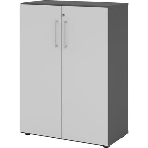 4032062305607 - eurokraft pro Büroschrank 2 Fachböden 3 Ordnerhöhen graphit   lichtgrau