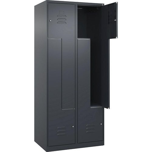 4067521321737 - Z-Spind Classic PLUS 2 Abteile grau B 800 mm mit Bodengleitern Zylinderschloss C+P 4067521321737 - Z-Spind Classic PLUS 2 Abteile grau B 800 mm mit Bodengleitern Zylinderschloss C+P