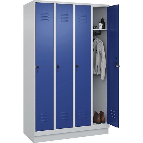 4066681656420 - Spind Classic PLUS enzianblau lichtgrau 080020-40 S10003 4 Schließfächer 1200 x 500 x 1950 cm 4066681656420 C+P-Möbel 4066681656420 - Spind Classic PLUS enzianblau lichtgrau 080020-40 S10003 4 Schließfächer 1200 x 500 x 1950 cm 4066681656420 C+P-Möbel