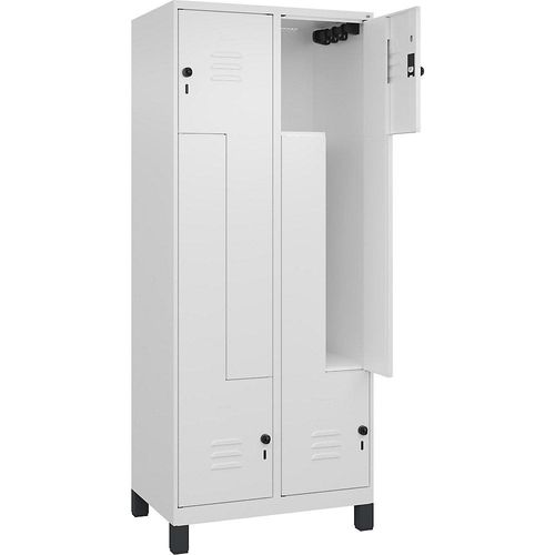 4066681914872 - Z-Spind Classic PLUS 2 Abteile verkehrsweiß B 800 mm mit Füßen Drehriegel