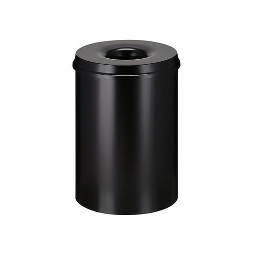8713631001873 - Abfallsammler für den Innenbereich Volumen 30 l selbstlöschender Deckel Ø 335 x H 470 mm Stahl pulverbeschichtet schwarz schwarz 8713631001873 - Abfallsammler für den Innenbereich Volumen 30 l selbstlöschender Deckel Ø 335 x H 470 mm Stahl pulverbeschichtet schwarz schwarz