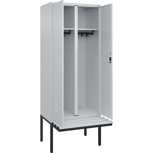 4066681789333 - Schwarz-Weiß-Spind Classic PLUS Sitzbank 1 Abteil lichtgrau B 800 mm Zylinderschloss auskragend Kunststoff C+P 4066681789333 - Schwarz-Weiß-Spind Classic PLUS Sitzbank 1 Abteil lichtgrau B 800 mm Zylinderschloss auskragend Kunststoff C+P