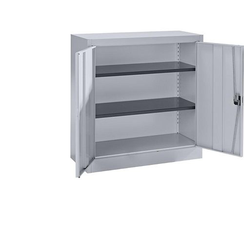 4250633300831 - mauser Stahlschrank mit Flügeltüren 2 Fachböden Höhe 1016 mm weißaluminium 4250633300831 - mauser Stahlschrank mit Flügeltüren 2 Fachböden Höhe 1016 mm weißaluminium