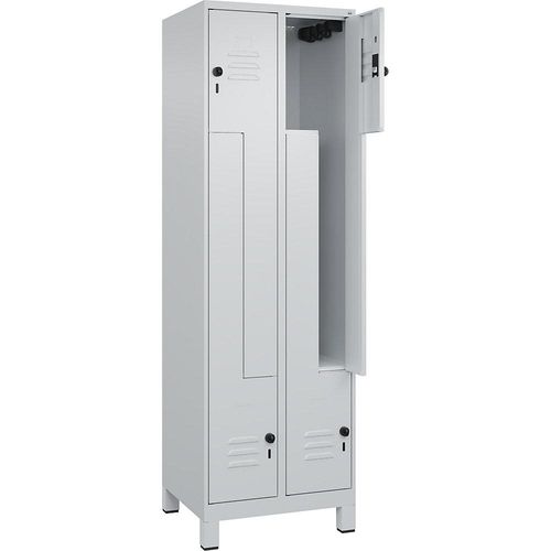 4066681914520 - Z-Spind Classic PLUS 2 Abteile lichtgrau B 600 mm mit Füßen Drehriegel C+P 4066681914520 - Z-Spind Classic PLUS 2 Abteile lichtgrau B 600 mm mit Füßen Drehriegel C+P