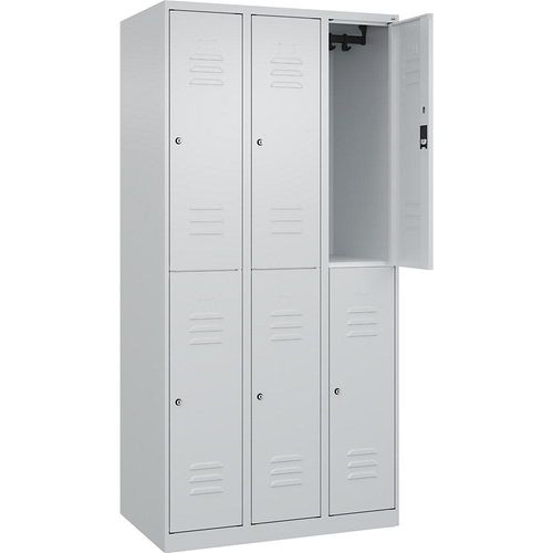 4067521370124 - Spind Classic Plus lichtgrau 080300-30-S10032 6 Schließfächer 900 x 500 x 1850 cm 4067521370124 C+P-Möbel 4067521370124 - Spind Classic Plus lichtgrau 080300-30-S10032 6 Schließfächer 900 x 500 x 1850 cm 4067521370124 C+P-Möbel