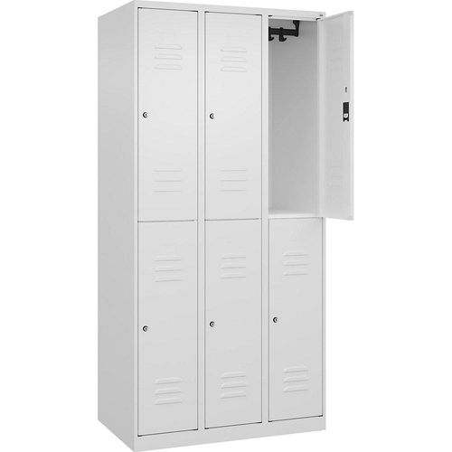 4067521370797 - Spind Classic Plus verkehrsweiß 080300-30-S10040 6 Schließfächer 900 x 500 x 1850 cm 4067521370797 C+P-Möbel