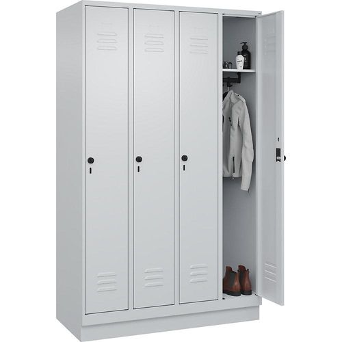 4066681656482 - Spind Classic PLUS lichtgrau 080020-40 S10009 4 Schließfächer 1200 x 500 x 1950 cm 4066681656482 C+P-Möbel