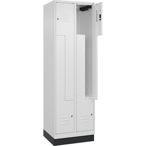 4066681921023 - Z-Spind Classic PLUS 2 Abteile verkehrsweiß B 600 mm mit Bodensockel Zylinderschloss