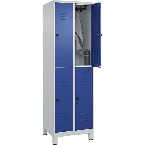 4066681619975 - Spind Classic Plus enzianblau lichtgrau 080310-20 S10003 4 Schließfächer 600 x 500 x 1950 cm 4066681619975 C+P-Möbel 4066681619975 - Spind Classic Plus enzianblau lichtgrau 080310-20 S10003 4 Schließfächer 600 x 500 x 1950 cm 4066681619975 C+P-Möbel