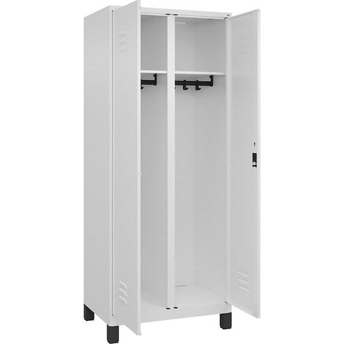 4066681615748 - Schwarz-Weiß-Spind Classic PLUS 1 Abteil verkehrsweiß HxB 1950 x 800 mm mit Füßen Zylinderschloss 4066681615748 - Schwarz-Weiß-Spind Classic PLUS 1 Abteil verkehrsweiß HxB 1950 x 800 mm mit Füßen Zylinderschloss