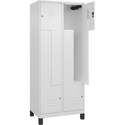 4066681915022 - Z-Spind Classic PLUS 2 Abteile verkehrsweiß B 800 mm mit Füßen Zylinderschloss 4066681915022 - Z-Spind Classic PLUS 2 Abteile verkehrsweiß B 800 mm mit Füßen Zylinderschloss