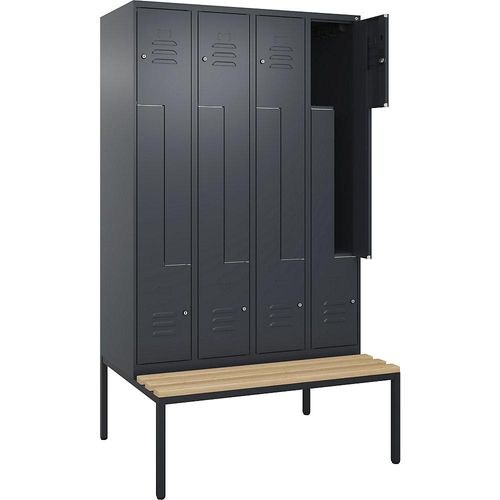 4067521120842 - Z-Spind Classic PLUS Sitzbank 4 Abteile grau B 1200 mm Zylinderschloss untergebaut Buche-Hartholz C+P 4067521120842 - Z-Spind Classic PLUS Sitzbank 4 Abteile grau B 1200 mm Zylinderschloss untergebaut Buche-Hartholz C+P