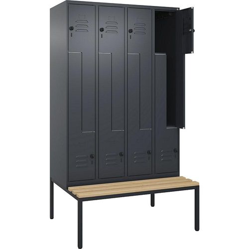 4067521120699 - Z-Spind Classic PLUS Sitzbank 4 Abteile grau B 1200 mm Sicherheits-Drehriegel untergebaut Buche-Hartholz C+P 4067521120699 - Z-Spind Classic PLUS Sitzbank 4 Abteile grau B 1200 mm Sicherheits-Drehriegel untergebaut Buche-Hartholz C+P