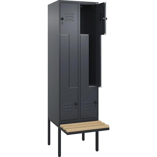 4067521114094 - Z-Spind Classic PLUS Sitzbank 2 Abteile grau B 600 mm Sicherheits-Drehriegel auskragend Buche-Hartholz C+P 4067521114094 - Z-Spind Classic PLUS Sitzbank 2 Abteile grau B 600 mm Sicherheits-Drehriegel auskragend Buche-Hartholz C+P