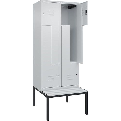 4067521119310 - Z-Spind Classic PLUS Sitzbank 2 Abteile lichtgrau B 800 mm Zylinderschloss untergebaut Kunststoff C+P 4067521119310 - Z-Spind Classic PLUS Sitzbank 2 Abteile lichtgrau B 800 mm Zylinderschloss untergebaut Kunststoff C+P