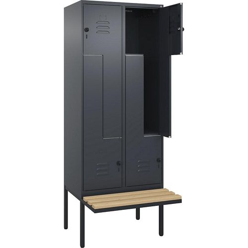 4067521114698 - Z-Spind Classic PLUS Sitzbank 2 Abteile grau B 800 mm Sicherheits-Drehriegel auskragend Buche-Hartholz C+P 4067521114698 - Z-Spind Classic PLUS Sitzbank 2 Abteile grau B 800 mm Sicherheits-Drehriegel auskragend Buche-Hartholz C+P