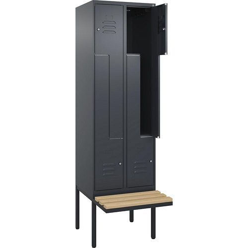 4067521114247 - Z-Spind Classic PLUS Sitzbank 2 Abteile grau B 600 mm Zylinderschloss auskragend Buche-Hartholz C+P 4067521114247 - Z-Spind Classic PLUS Sitzbank 2 Abteile grau B 600 mm Zylinderschloss auskragend Buche-Hartholz C+P