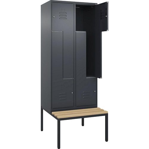 4067521119044 - Z-Spind Classic PLUS Sitzbank 2 Abteile grau B 800 mm Zylinderschloss untergebaut Buche-Hartholz C+P 4067521119044 - Z-Spind Classic PLUS Sitzbank 2 Abteile grau B 800 mm Zylinderschloss untergebaut Buche-Hartholz C+P