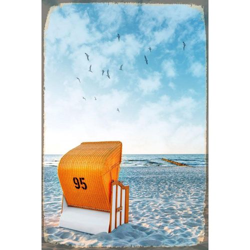4049009865742 - Metallbild QUEENCE Strandkorb orange (farbe bild(er) orange) B45cm H30cm Stahl Metall Bilder Stahlschild Blechschild Strandkorb Fernweh Sylt 4049009865742 - Metallbild QUEENCE Strandkorb orange (farbe bild(er) orange) B45cm H30cm Stahl Metall Bilder Stahlschild Blechschild Strandkorb Fernweh Sylt