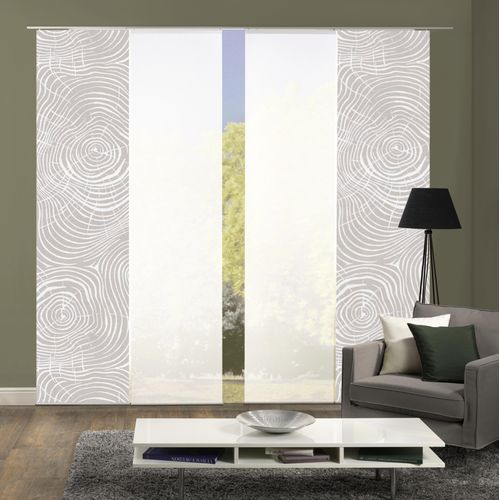 4056751261029 - Schiebegardine HOME WOHNIDEEN MADERAS Gr 1 weiß (wollweiß) B60cm H245cm Polyester Gardinen HxB 245x60 inkl Befestigungszubehör