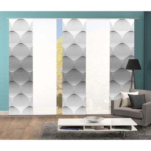 4056751260718 - Schiebegardine HOME WOHNIDEEN BENARIS Gr 1 grau B60cm H245cm Polyester Gardinen HxB 245x60 inkl Befestigungszubehör