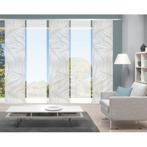 4056751515696 - Schiebegardine VISION PACEY Gr 1 grau (taupe) B60cm H260cm Polyester Gardinen SETSCHIEBEVORHANGBAMBUSDIGITALDRUCK