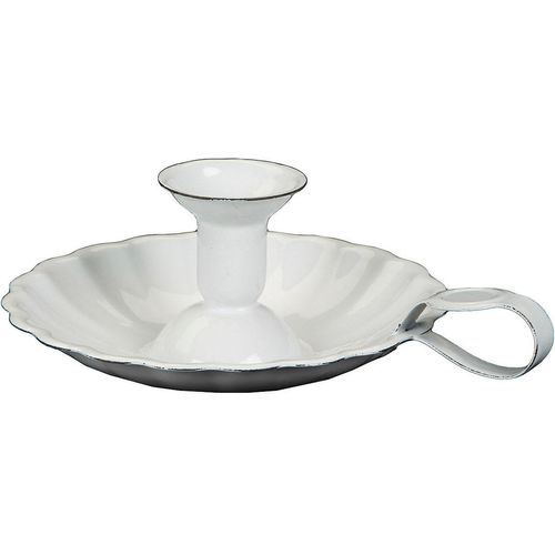 4050223512329 - Kerzenständer Kerzenständer aus Emaille in Antikweiß weiß B21cm H7cm T17cm Kerzenhalter 4050223512329 - Kerzenständer Kerzenständer aus Emaille in Antikweiß weiß B21cm H7cm T17cm Kerzenhalter