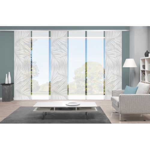 4056751515702 - Schiebegardine VISION PACEY Gr 1 grau (taupe) B60cm H260cm Polyester Gardinen SETSCHIEBEVORHANGBAMBUSDIGITALDRUCK