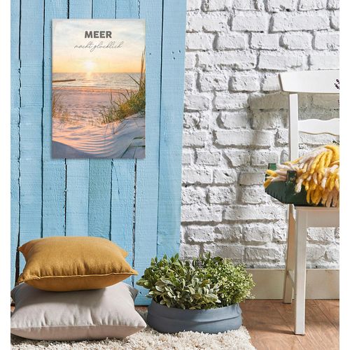 4067437337563 - Metallbild QUEENCE Meer macht glücklich Bilder Gr B H 30 cm x 45 cm Metallbild Schriftzüge Hochformat 1 St orange Metallbilder Stahlschilder 4067437337563 - Metallbild QUEENCE Meer macht glücklich Bilder Gr B H 30 cm x 45 cm Metallbild Schriftzüge Hochformat 1 St orange Metallbilder Stahlschilder