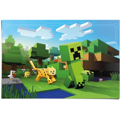 8714597512182 - Poster REINDERS Poster Minecraft grün (farbe bild(er) grün) B915cm H61cm Papier Bilder 8714597512182 - Poster REINDERS Poster Minecraft grün (farbe bild(er) grün) B915cm H61cm Papier Bilder