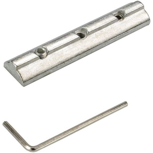 4016318045592 - Verbinder LIEDECO silber (nickelfarben matt) L8cm Gardinenstangenhalterungen für Innenlaufprofile Ø 20 mm