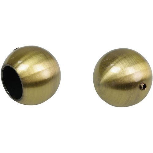 4016318132742 - Gardinenstangen-Endstück Bologna gold (messingfarben antik) B3cm H27cm L27cm Ø16cm Gardinenstangenendstücke für Gardinenstangen Ø 16 mm