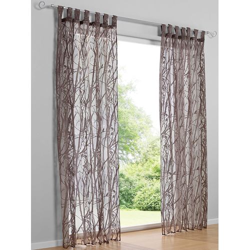 6952540631463 - Gardine HEINE HOME Gardinen Gr 175 cm Multifunktionsband 140 cm braun Transparente Gardinen