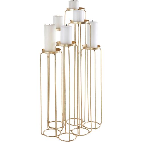 4046884051406 - Kerzenständer Mareesa Kerzenhalter Gr B H T 73 cm x 65 cm x 12 cm goldfarben Geschenkartikel Windlichter Laternen aus Metall für Stumpenkerzen Höhe ca 65 cm variabel stellbar 4046884051406 - Kerzenständer Mareesa Kerzenhalter Gr B H T 73 cm x 65 cm x 12 cm goldfarben Geschenkartikel Windlichter Laternen aus Metall für Stumpenkerzen Höhe ca 65 cm variabel stellbar