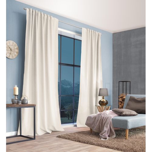 4056751492256 - Gardine HOME WOHNIDEEN PELLU Gr 1 weiß (wollweiß) B135cm H245cm Chenille Polyester Gardinen THERMOCHENILLE UNI 4056751492256 - Gardine HOME WOHNIDEEN PELLU Gr 1 weiß (wollweiß) B135cm H245cm Chenille Polyester Gardinen THERMOCHENILLE UNI