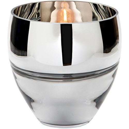 4042911161735 - Teelichthalter FINK RILA Kerzenhalter Gr H 18 cm silberfarben Windlichter Laternen Kerzenhalter aus Glas mundgeblasen auch als Vase verwendbar 4042911161735 - Teelichthalter FINK RILA Kerzenhalter Gr H 18 cm silberfarben Windlichter Laternen Kerzenhalter aus Glas mundgeblasen auch als Vase verwendbar